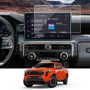 Tempered Glass Screen Protector for Toyota Tacoma 2024 2025,Infotainment Navigation Screen Film Compatible With Tacoma Accessories - 14 inch