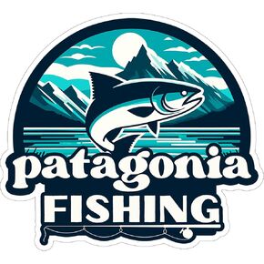 Patagonia FishingSport Sticker 4 Inch - Waterproof Vinyl Decal for Laptop Water Bottle Car Tumbler - Durable Aesthetic Long-Lasting Stickers for Adults ID44990