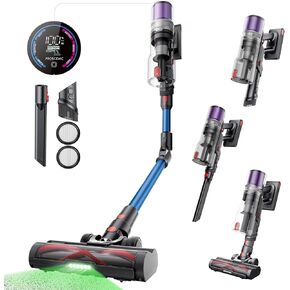 Proscenic Cordless Vacuum Cleaners for Home, 45Kpa 55Mins Runtime Vacuum Cleaner with 180°Bendable Wand, Lightweight Stick Vacuum for Pet Hair, P16 (Haze Blue)