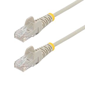 StarTech.com 15ft Gray Slim CAT6 Ethernet Cable, Snagless RJ45, LSZH, 28AWG Pure Bare Copper, Slim Network Patch Cable/Cord