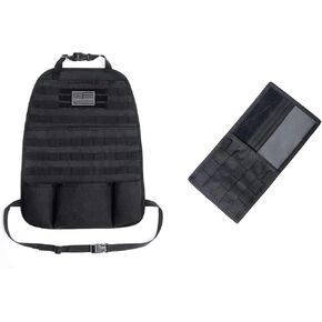 Tactical Car Backseat Organizer and Molle Visor Panel