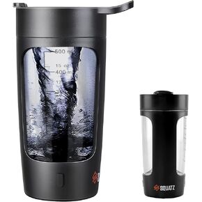 زجاجة Squatz Electric Protein Shaker - زجاجة خلاط تجريب - My Gym Portable Gym Shake Mixer ، USB قابل للشحن - 22 أوقية
