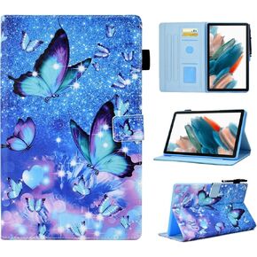 for Samsung Galaxy Tab A8 10.5 inch Case 2022 (Model: SM-X200/X205/X207), PU Leather Folio Stand Cover with Auto Wake/Sleep for Samsung A8 Tablet Case 10.5 Inch - Flowers and Birds