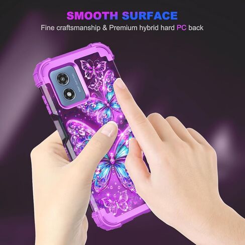 Casetego متوافق مع حالة Moto G 5G 2024 ، توهج في الطبقة المظلمة الثلاثة للخدمة الثقيلة المكوّنة الصدمات الكاملة حماية قاسية وعاء لليئة TPU ، كلها أرجوانية in Kuwait