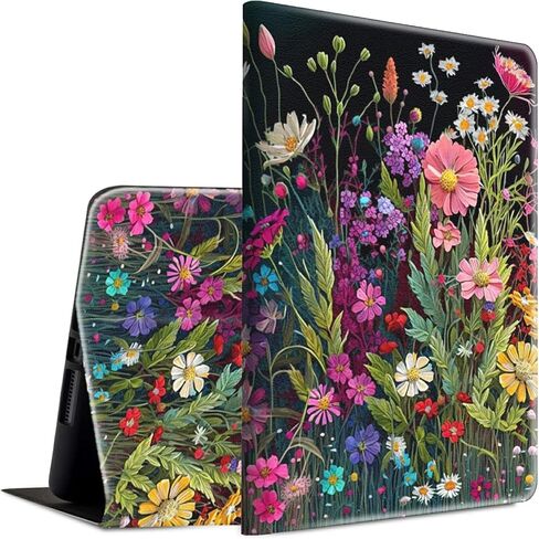 for Samsung Galaxy Tab S6 Lite Case 10.4 inch 2022/2020 Release Lightweight Smart Case PU Leather Adjustable Stand Protective Cover with Auto Wake/Sleep - Floral Flower in Saudi Arabia