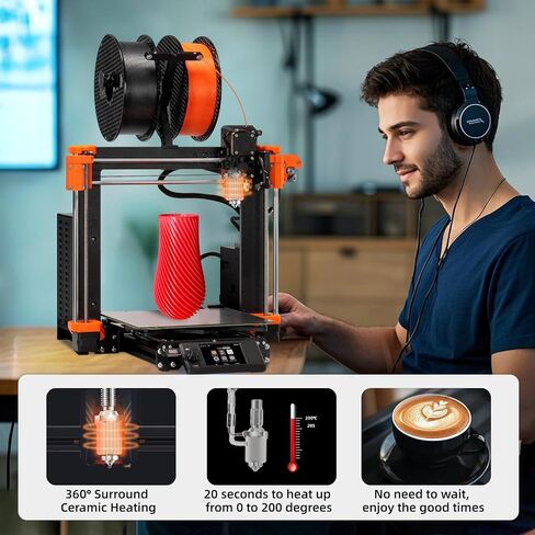 Upgrade V6 hotend Ceramic: 24V 60W Ceramic Heating Core with Silicone Sock Compatible with V6 Volcano Printer Head 3D Printer Extruder Hot End in Kuwait
