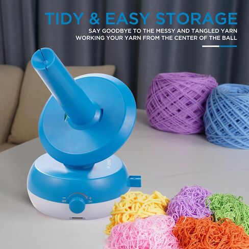 Electric Yarn Ball Winder for Crocheting|Automatic Yarn Cake Winder Stepless Speed, Adjustable Weaving Ball Winders, Helper for Yarn Collection Lovers, Green in Saudi Arabia