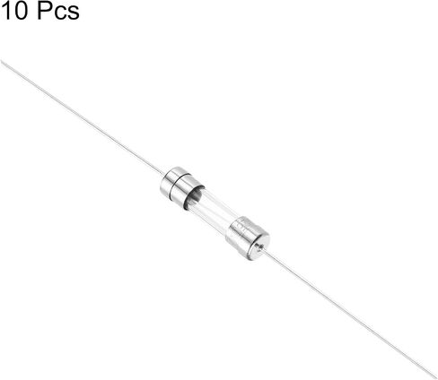 Meccanixity 4A 250V Glass Fuse 3.6x10mm تأخير الوقت في الفتيل مع سلك الرصاص UL FLOW FUSE للأجهزة المنزلية (حزمة 10) in Kuwait