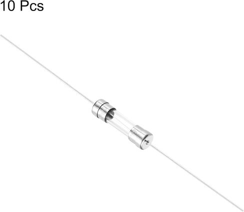 Meccanixity 4A 250V Glass Fuse 3.6x10mm تأخير الوقت في الفتيل مع سلك الرصاص UL FLOW FUSE للأجهزة المنزلية (حزمة 10) in Kuwait