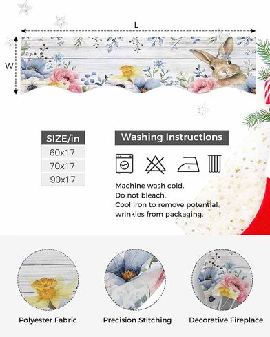 Valentine's Day Mantle Scarf 70 x 17 Inch, Love Heart Red Fireplace Mantel Scarf Mantel Cover Runner for Sweetest Day Valentines Wedding Party Anniversary Seasonal Holiday in Kuwait