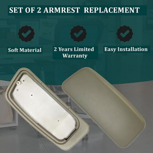 Chair Armrest Replacement Parts, Arm Pad Caps Replacement for Haworth Zody Office Chair 1 Pair (Black) in Saudi Arabia
