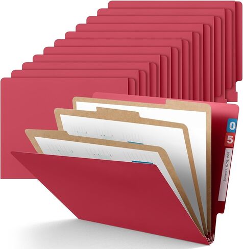24 Pcs End Tab File Folder with Fasteners 3 Dividers Classification Folders Bulk, 8.5 x 11 Inch Letter Size with 3.5 Inch Expansion for Office Classroom Paper Files Organization, Dark Blue in Saudi Arabia