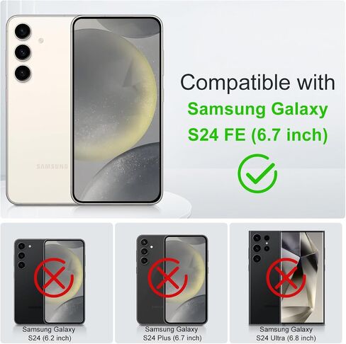 Magnetic Case for Samsung Galaxy S24 Fe 5G, Color Match Translucent Cover [Compatible with Magsafe] [ Military Drop Protection] Anti-Slip Soft TPU Edge Phone Case for Galaxy S24 Fe (Black/Red) in Kuwait