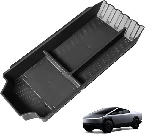 Center Console Organizer Tray for Cybertruck 2024 Compatible with Tesla Cybertruck Accessories 2023 Armrest Tray Storage Box TPE Insert Organizer fot Cybertruck, Black in Saudi Arabia