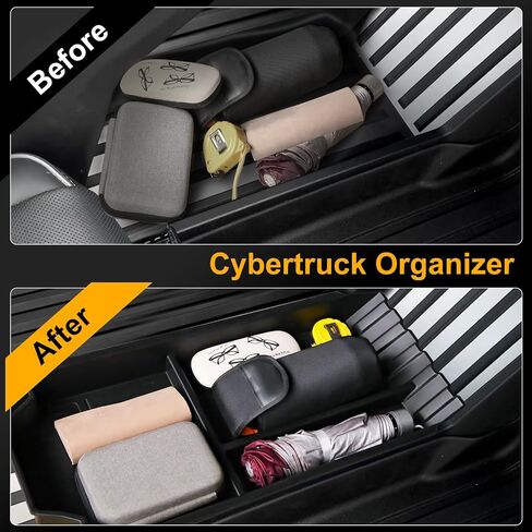 Center Console Organizer Tray for Cybertruck 2024 Compatible with Tesla Cybertruck Accessories 2023 Armrest Tray Storage Box TPE Insert Organizer fot Cybertruck, Black in Saudi Arabia