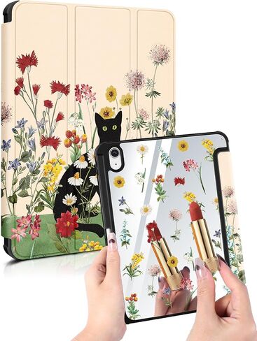 Buleens for iPad 10th Generation Case 10.9 Inch 2022 - Case for iPad 10th Gen with Pen Pent Tuto Wake/Sleep Trifold Funda Para for Apple 10th Gen A2696 A2757 A2777 ، Fintage Flower in Kuwait