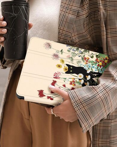 Buleens for iPad 10th Generation Case 10.9 Inch 2022 - Case for iPad 10th Gen with Pen Pent Tuto Wake/Sleep Trifold Funda Para for Apple 10th Gen A2696 A2757 A2777 ، Fintage Flower in Kuwait
