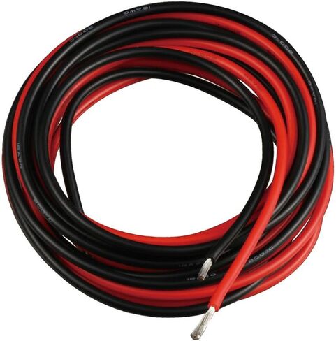 BNTECHGO 18 Gauge Silicone Wire 5 ft red and 5 ft Black Flexible 18 AWG Stranded Tinned Copper Wire in Kuwait