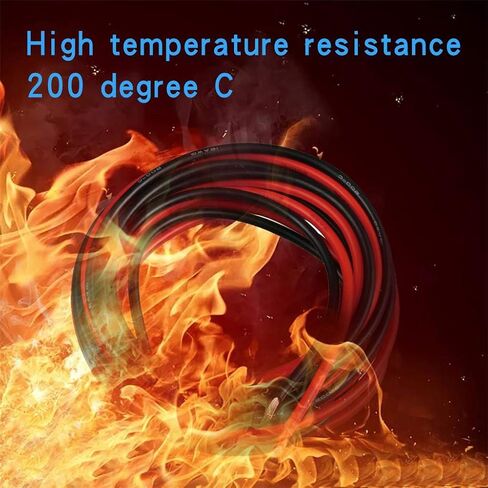 BNTECHGO 18 Gauge Silicone Wire 5 ft red and 5 ft Black Flexible 18 AWG Stranded Tinned Copper Wire in Kuwait