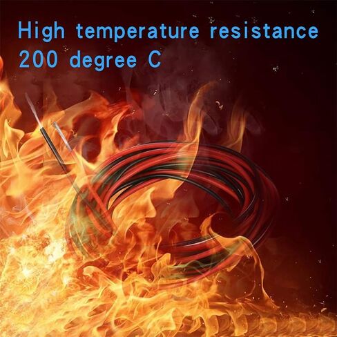 BNTECHGO 18 Gauge Silicone Wire 5 ft red and 5 ft Black Flexible 18 AWG Stranded Tinned Copper Wire in Kuwait