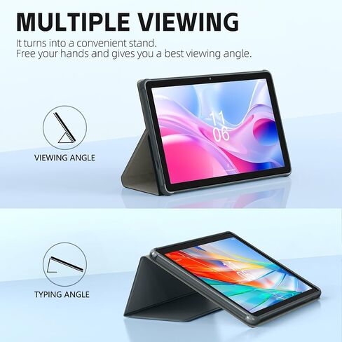 10.1 inch Android Tablet Case, Tablet Cases for A55 10.1 inch Android Tablets Slim Stand Protective Cover & 360 Degree Rotatable Back Cover, Compatible with A55 Tablet 10.1 inch Case (Black) in Saudi Arabia