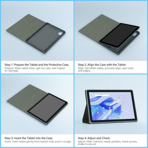 10.1 inch Android Tablet Case, Tablet Cases for A55 10.1 inch Android Tablets Slim Stand Protective Cover & 360 Degree Rotatable Back Cover, Compatible with A55 Tablet 10.1 inch Case (Black) in Saudi Arabia