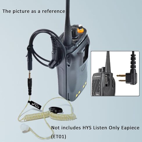 HYS CLS1110 CLS1410 2 PIN إلى 3.5 مم صوتية Walkie Talkies Calpter Adapter Cable لـ Motorola Walkie Talkies مع MIC ، سماعة أذن محول لـ CP200 GP2000 XU1100 PRO1150 MU12 in Saudi Arabia