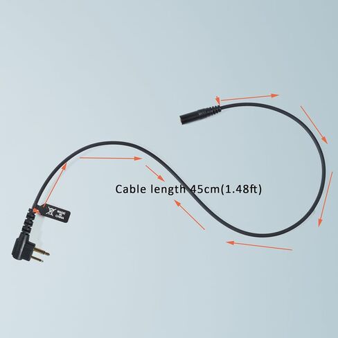 HYS CLS1110 CLS1410 2 PIN إلى 3.5 مم صوتية Walkie Talkies Calpter Adapter Cable لـ Motorola Walkie Talkies مع MIC ، سماعة أذن محول لـ CP200 GP2000 XU1100 PRO1150 MU12 in Saudi Arabia