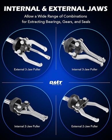 Orion Motor Tech Slide Hammer, 9-Way Internal/External Slide Hammer Puller Set - Pulls Hubs, Rear Wheel Axle Shafts, Bearings, Bushings, Seals, Retainers in Saudi Arabia