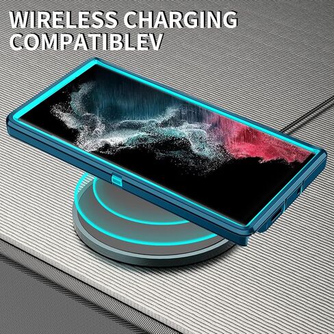 for Galaxy S23 Ultra Case,Heavy Duty Shockproof Dust/Drop Poof 3 Layers Full Bady Protection Rugged Cover Case for Galaxy S23 Ultra,Turquoise in Kuwait
