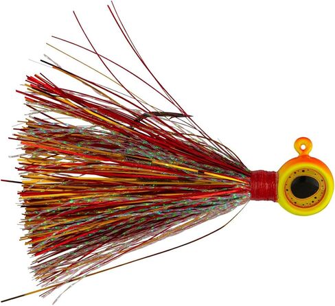 Northland Fishing Tackle Deep Vee Flashtail Jig Walleye Fishing Lure, Keeled Jig Head Design with Sharp Hooks and Flash Tail Skirt, 1/16 Oz to 3/8 Oz Sizes, Assorted Colors, 2 Jigs Per Pack in Kuwait