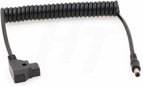 D-tap to DC Barrel 5.5 2.1mm Coiled Power Cable for SmallHD DP6 Atomos Ninja Shogun 7 LILLIPUT Monitor V-Mount in Kuwait