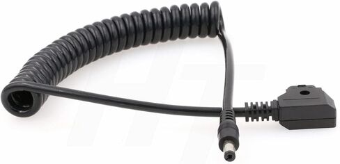 D-tap to DC Barrel 5.5 2.1mm Coiled Power Cable for SmallHD DP6 Atomos Ninja Shogun 7 LILLIPUT Monitor V-Mount in Kuwait