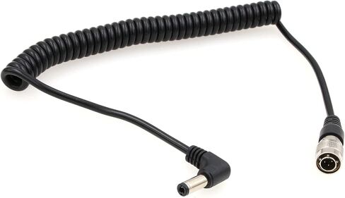 Right Angle 2.5 DC to Hirose 4 Pin Male Power Cable for Zoom F8 / Zoom F4 / Sound Devices/Blackmagic in Kuwait