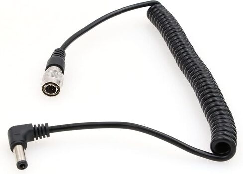 Right Angle 2.5 DC to Hirose 4 Pin Male Power Cable for Zoom F8 / Zoom F4 / Sound Devices/Blackmagic in Kuwait