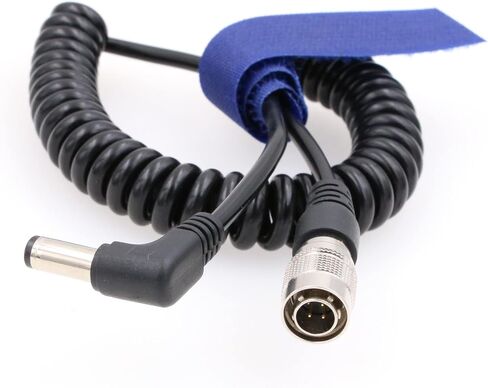 Right Angle 2.5 DC to Hirose 4 Pin Male Power Cable for Zoom F8 / Zoom F4 / Sound Devices/Blackmagic in Kuwait