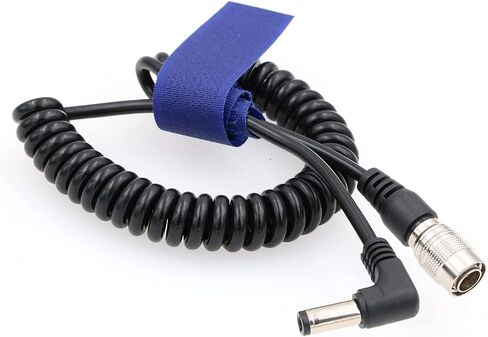 Right Angle 2.5 DC to Hirose 4 Pin Male Power Cable for Zoom F8 / Zoom F4 / Sound Devices/Blackmagic in Kuwait