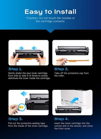 067H 067 Toner Cartridges Replacement for Canon 067 067-H CRG-067H Work with Canon imageCLASS LBP632Cdw LBP633Cdw LBP631Cw MF653Cdw MF654Cdw MF656Cdw MF651Cw MF655Cdw Printer (4 Pack, B/C/M/Y) in Saudi Arabia