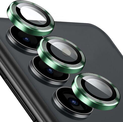 Phone Camera Lens Protector compatible with Samsung Galaxy S25 Ultra [1 Set ], Individual Lens Protectors, Scratch-Resistant Ultra-Thin Tempered Glass with Aluminum Edging, S25Ultra 25Ultra 5G [Case Friendly] (Green, Galaxy S25 Ultra) in Kuwait