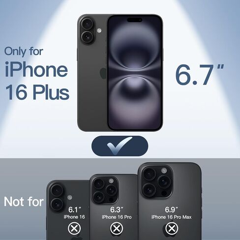 Jetech Ultra Slim Case لـ iPhone 16 Plus 6.7 بوصة ، حماية كاملة من عدسة الكاميرا ، وغطاء خفيف غير لامع PP الحد الأدنى (أسود) in Saudi Arabia