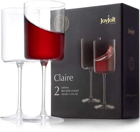 JoyJolt Champagne Flutes – Claire Collection Crystal Champagne Glasses Set of 2 – 5.7 Ounce Capacity – Exquisite Craftsmanship – Ideal for Home Bar, Special Occasions – Made in Europe in Kuwait