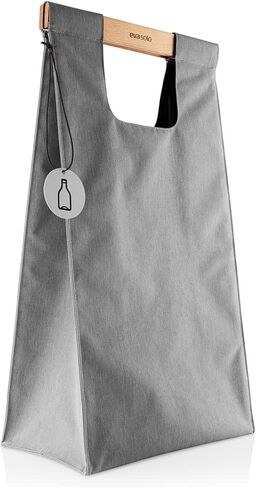 إيفا سولو | حقيبة فصل النفايات 7.4 جالون (28 لتر) | Beechwood مقابض مع إغلاق المغناطيس | حقيبة فصل نفايات مستقرة قوية | رمادي داكن in Kuwait