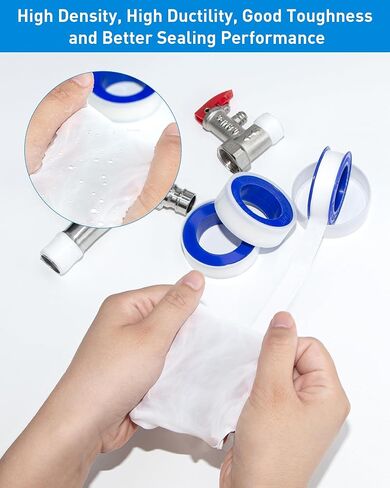 XEHAHOSH 3 Rolls PTFE Tape, High-Density Thickening, Etter Sealing, for Thread Seal Tape, Plumbers Tape, Sealant Tape, Plumbing Tape, L 590 Inch x W 0.51 Inch x T 4 Mil x D 0.45, White in Saudi Arabia