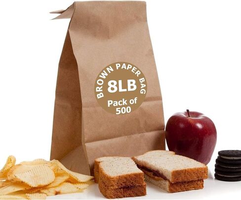 Perfect Stix 6lb Brown Paper Kraft to go Bags - Bundle of 500ct in Kuwait