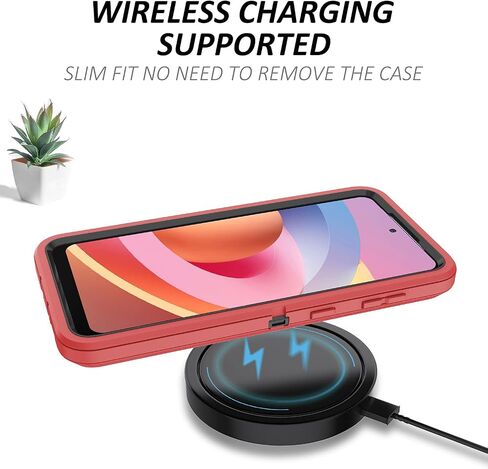 Galaxy A52 5G Case - Military Drop Shockproof Armor Heavy Duty Rugged 3 in 1 Protection Cover for Galaxy A52 5G (Red+Black) in Saudi Arabia