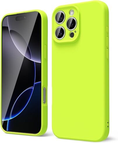 oakxco for iPhone 17 Pro Phone Case Liquid Silicone, Cute Thin Slim Grip Soft Rubber Gel for Women Men, Smooth Matte TPU Plain Solid Color Girly Simple Case with Camera Cover Protection, Black in Kuwait