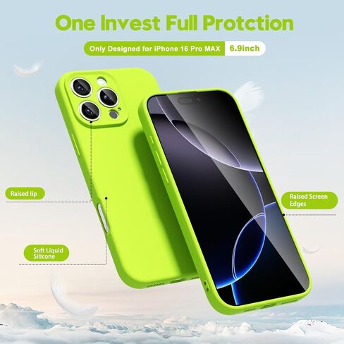 oakxco for iPhone 17 Pro Phone Case Liquid Silicone, Cute Thin Slim Grip Soft Rubber Gel for Women Men, Smooth Matte TPU Plain Solid Color Girly Simple Case with Camera Cover Protection, Black in Kuwait