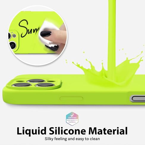 oakxco for iPhone 17 Pro Phone Case Liquid Silicone, Cute Thin Slim Grip Soft Rubber Gel for Women Men, Smooth Matte TPU Plain Solid Color Girly Simple Case with Camera Cover Protection, Black in Kuwait