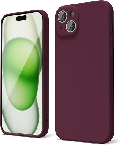 oakxco for iPhone 17 Pro Phone Case Liquid Silicone, Cute Thin Slim Grip Soft Rubber Gel for Women Men, Smooth Matte TPU Plain Solid Color Girly Simple Case with Camera Cover Protection, Black in Kuwait