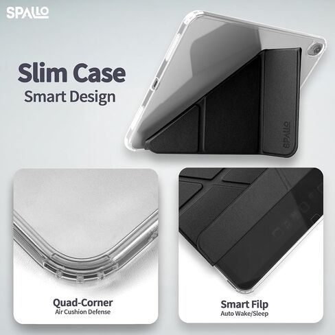 Magnetic Detachable Case for iPad (A16) 11th/10th, Portrait/Landscape Stand Cover (2025/2022) with Hard Shell Back,5 Standing Angles,Auto Wake/Sleep, Slim and Light for Travel/Business/Gaming in Saudi Arabia